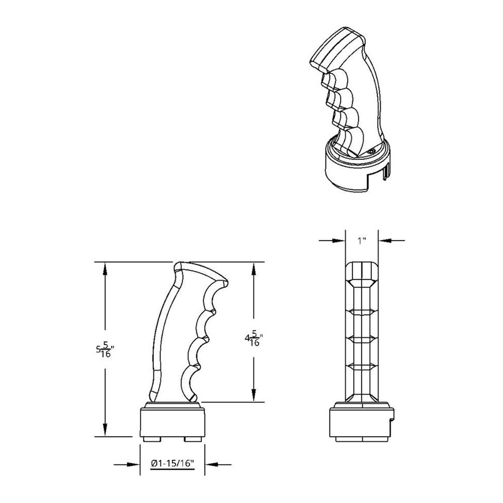 Blue Pistol Grip Shifter Knob with 13/15/18 Speed Adapter
