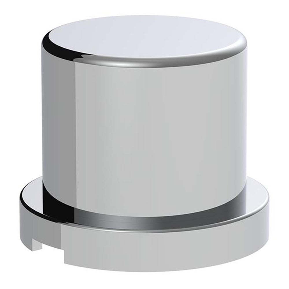 15/16" x 1-3/16" Chrome Plastic Top Hat Nut Covers - Push On 60PK