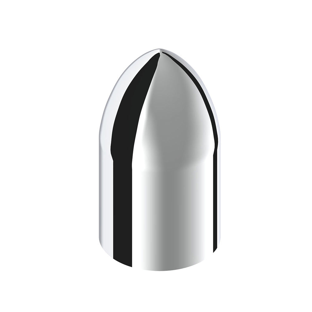 33mm x 3-7/8" Chrome Plastic Bullet Nut Cover - Push On 10 Pack