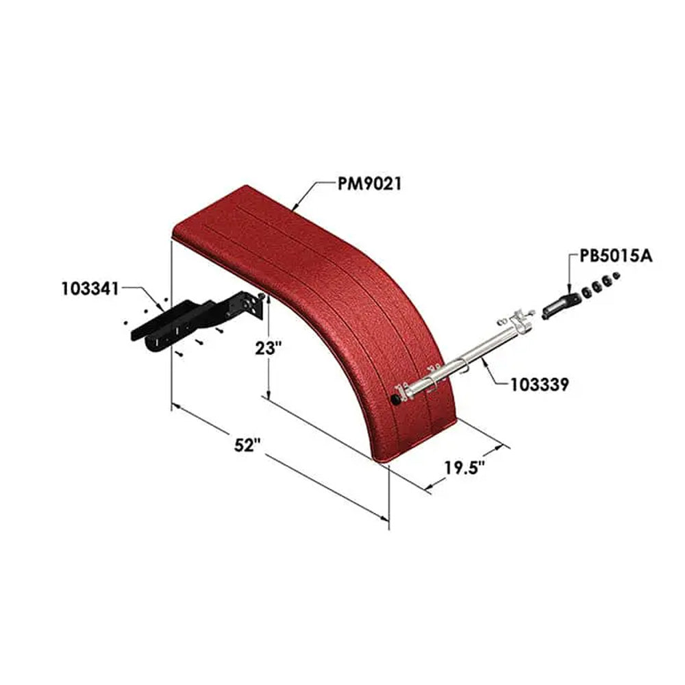52" Super Single Black Poly MIN9070 Fender
