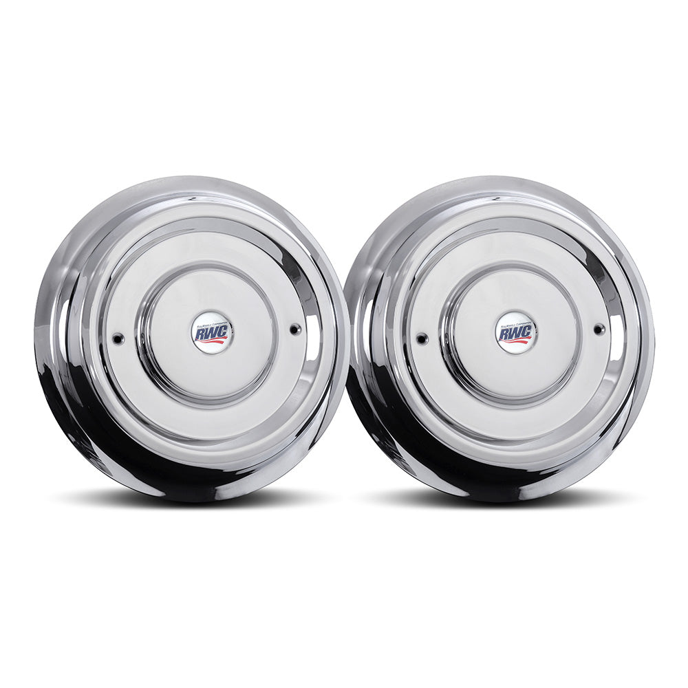 22-1/2", 24-1/2" Universal Stainless Steel Smooth Face Cover-Up for Front Hub Covers