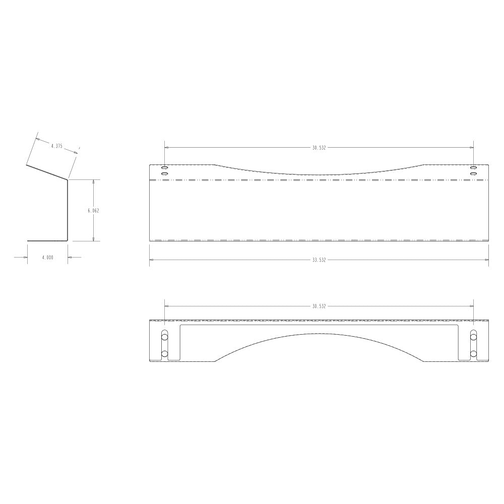 Peterbilt 377, 379, 388, 389 Stainless Steel Rear Frame Cover