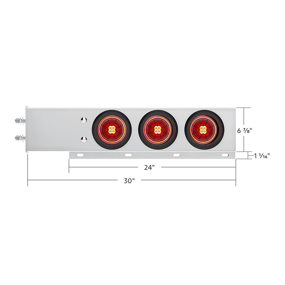 Stainless Steel Spring Loaded Rear Light Bars with LED Abyss Lights
