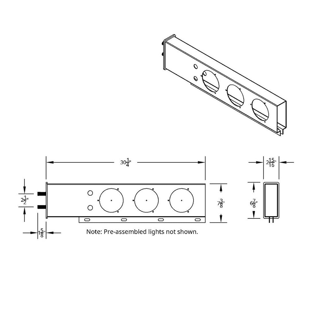 Stainless Steel Spring Loaded Rear Light Bars with LED Abyss Lights