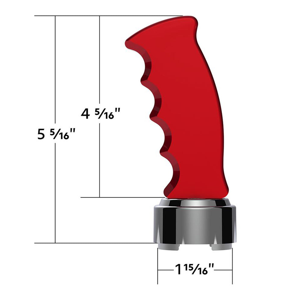 Red Pistol Grip Shifter Knob with 9/10 Speed Adapter