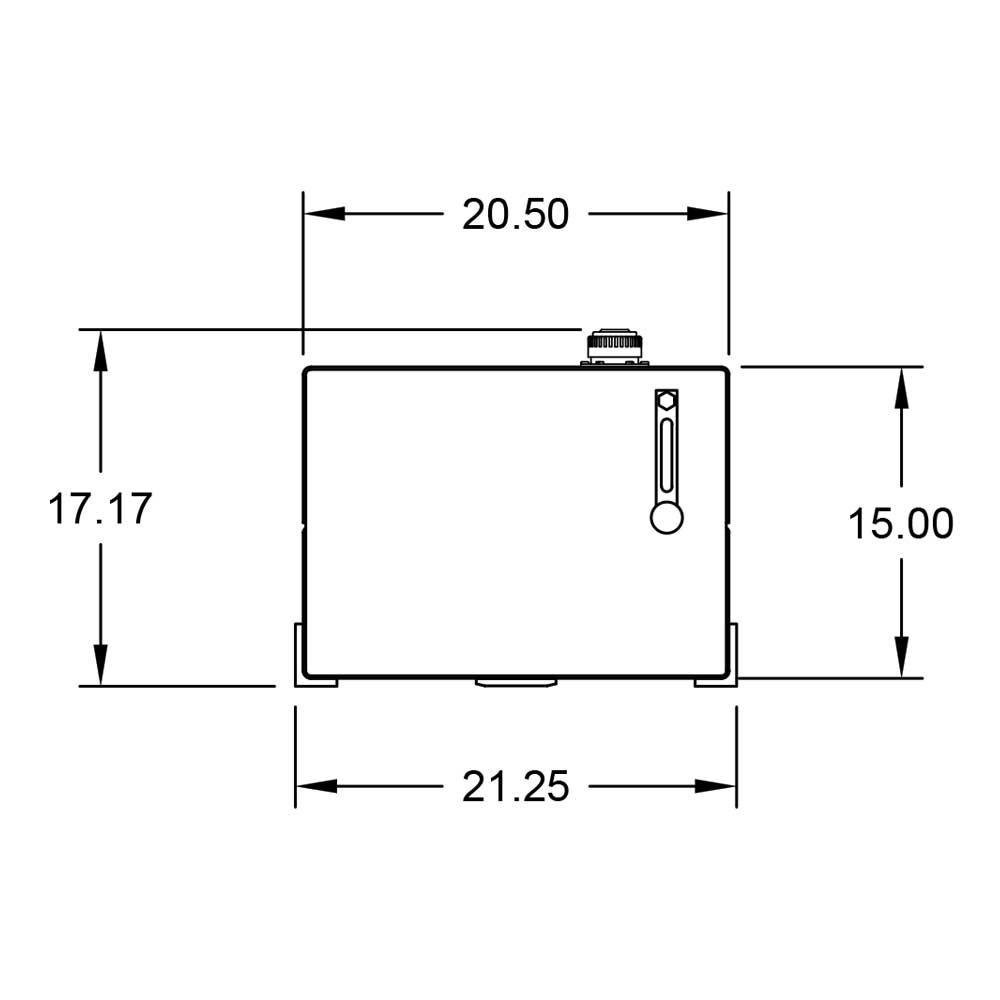 Hydraulic Aluminum Tank with Diamond Plate Top - 30 Gallons