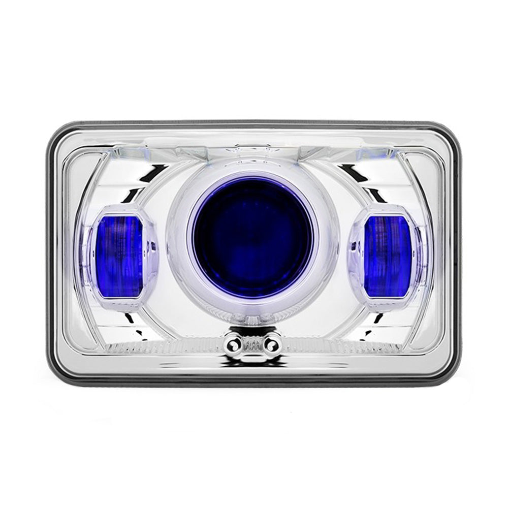 4" x 6" LED Projector Headlight with Backlit Auxiliary
