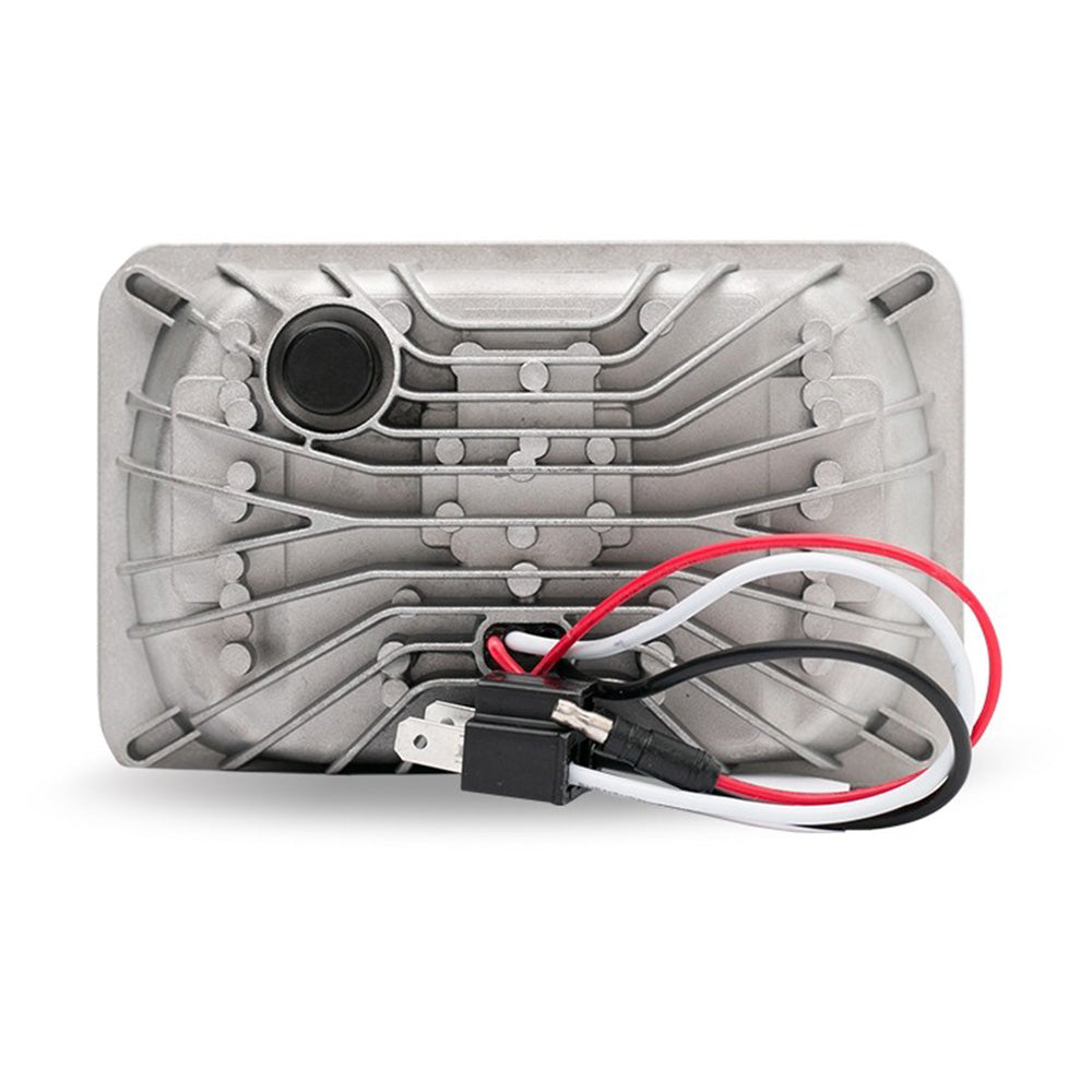 4" x 6" LED Projector Headlight with Backlit Auxiliary