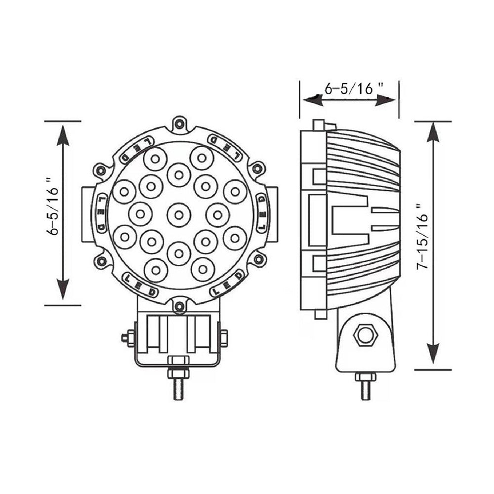 7" LED Spot Light with Aluminum Housing