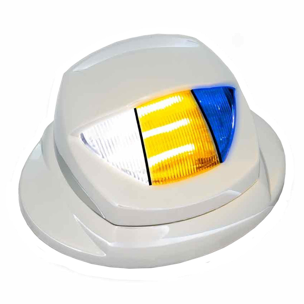 Kenworth Mini White Courtesy Step LED Light with Dual Amber, Blue Auxiliary LEDs