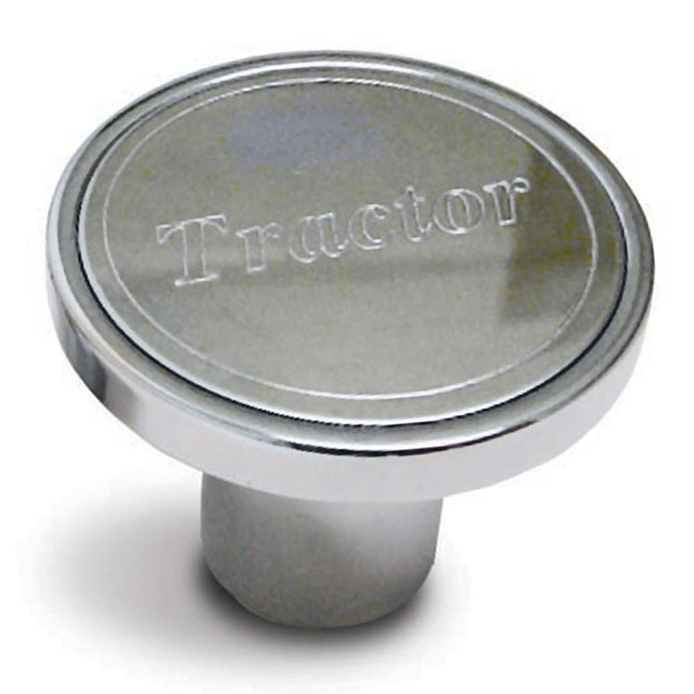 Chrome Aluminum Tractor Air Valve Knob - Thread On
