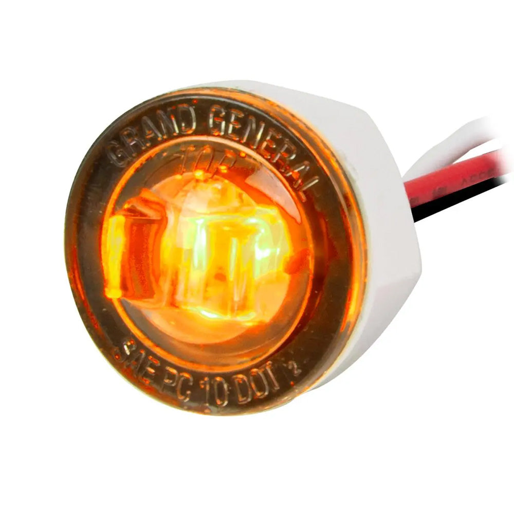 1" Dual Function Mini Push/Screw Wide Angle LED Light with Smoke Lens
