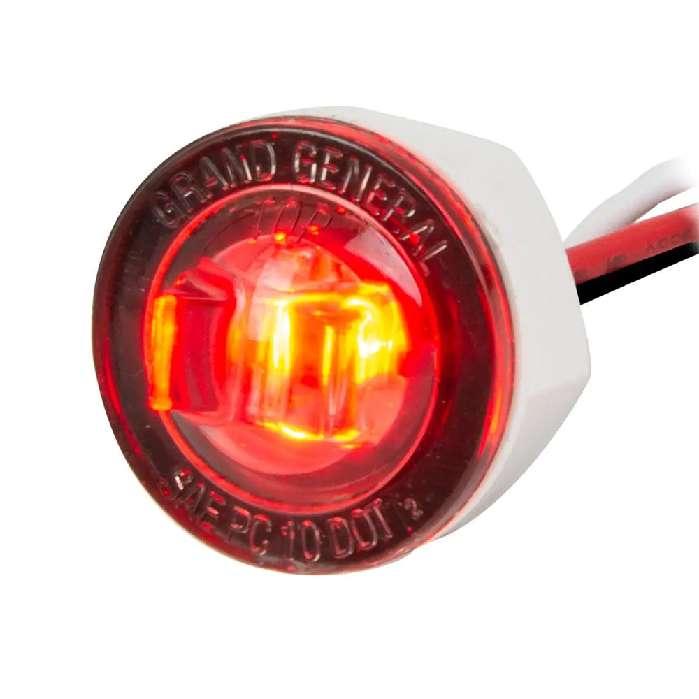 1" Dual Function Mini Push/Screw Wide Angle LED Light with Smoke Lens