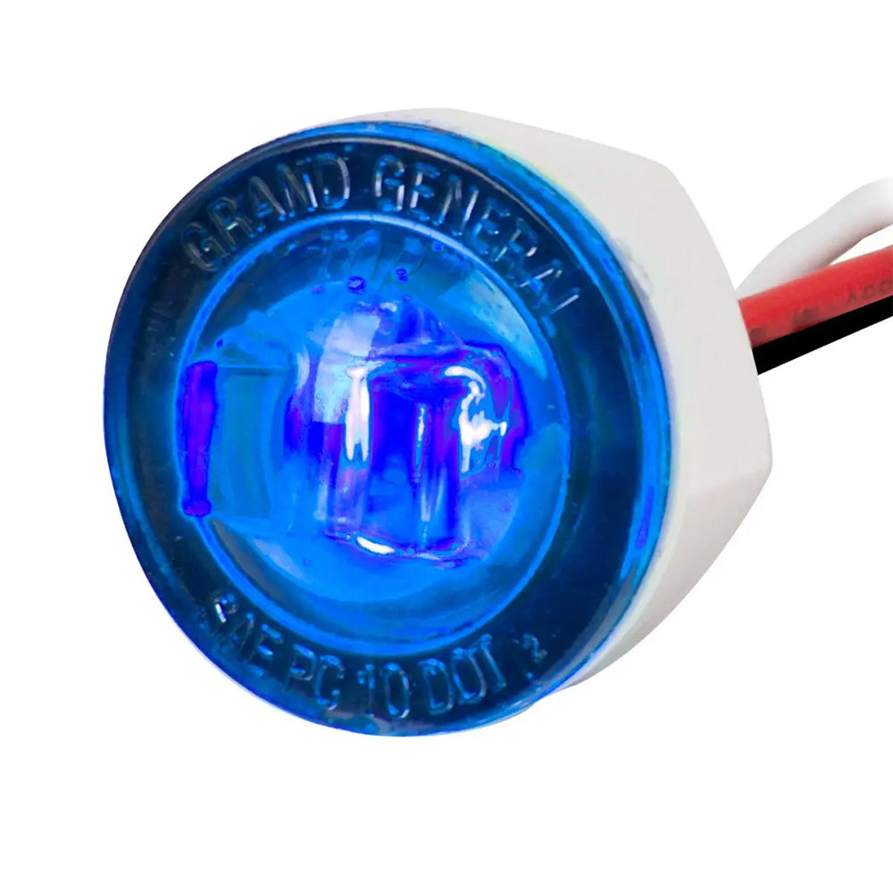1" Dual Function Mini Push/Screw Wide Angle LED Light with Smoke Lens