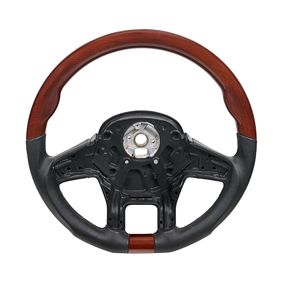 18" United Pacific YourGrip Leather and Wood Steering Wheel for Peterbilt 579 & Kenworth T680
