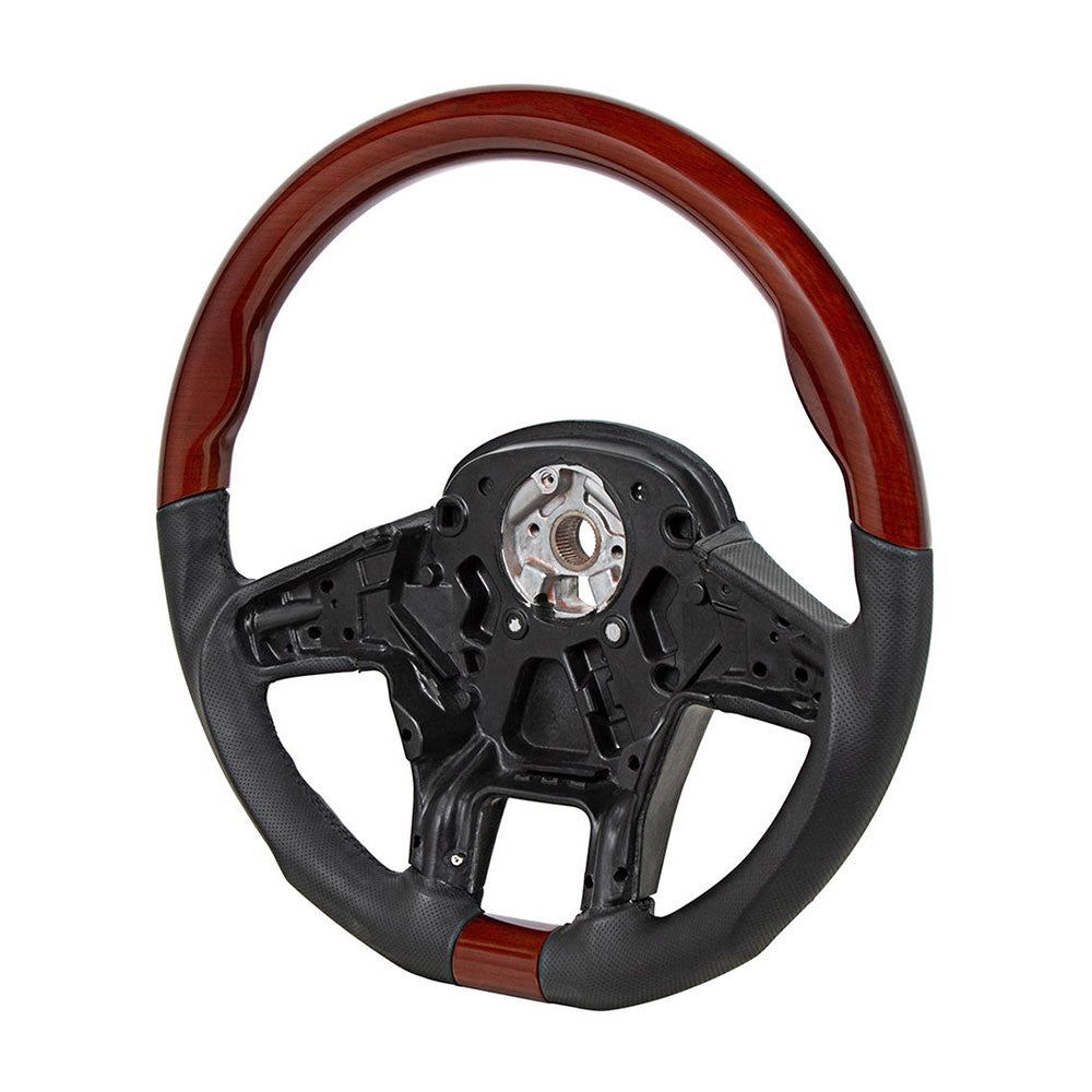 18" United Pacific YourGrip Leather and Wood Steering Wheel for Peterbilt 579 & Kenworth T680