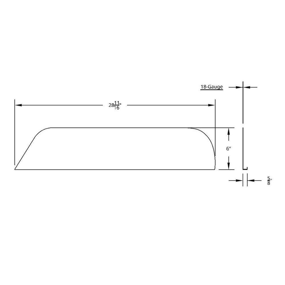 Freightliner Cascadia 6" Chop Top Window Trim