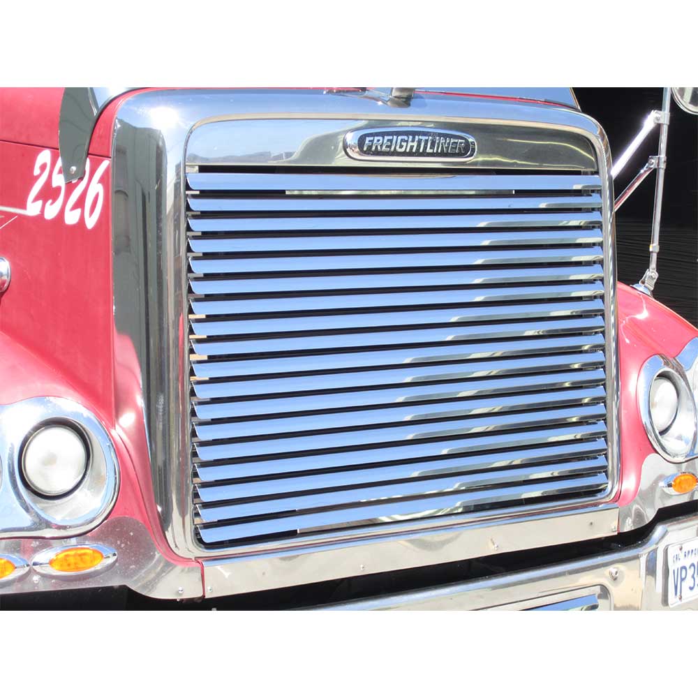 Freightliner Coronado 2010 and Older Stainless Steel Grill with 18 Louvers