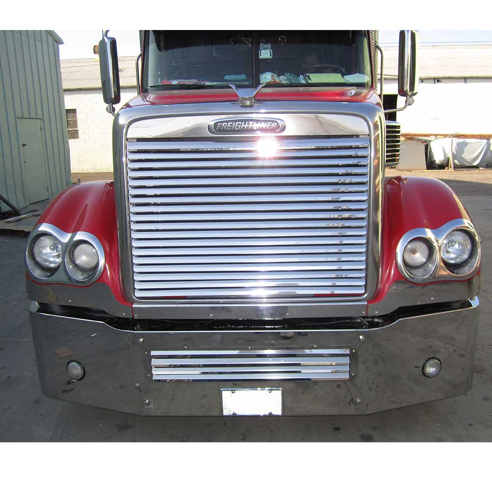 Freightliner Coronado 2010 and Older Stainless Steel Grill with 18 Louvers