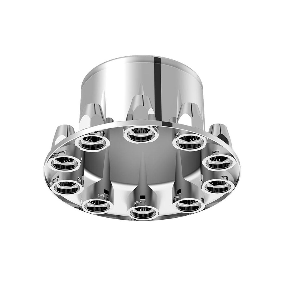 Chrome Pointed Rear Axle Cover With 33mm Standard Style Push-On Nut Covers