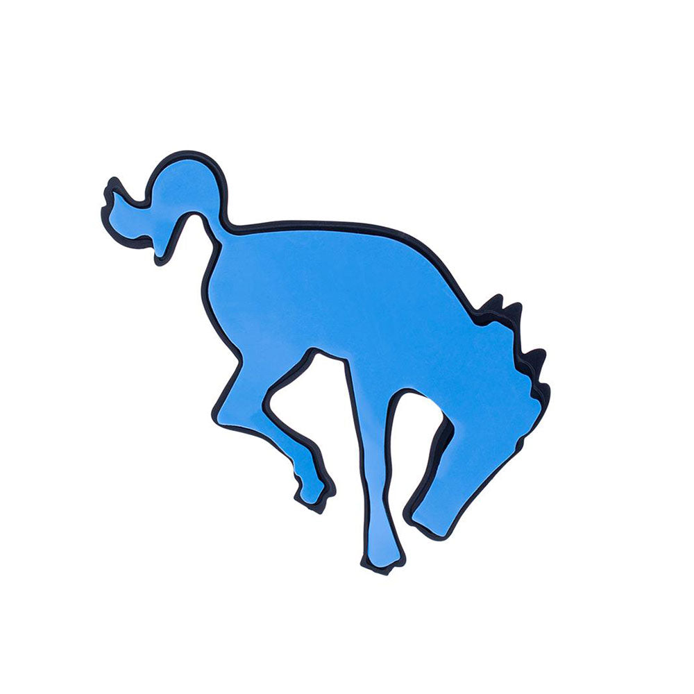 Plastic Matte Black Bucking Horse Emblem