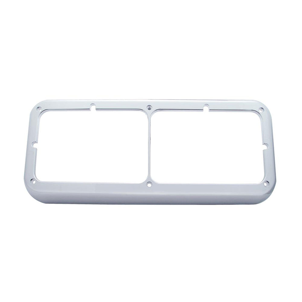 Chrome Plastic Rectangular Dual 4" X 6" Headlight Bezel