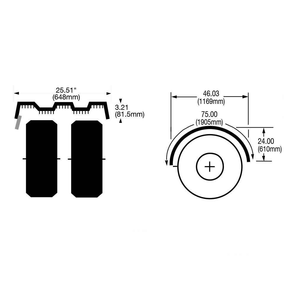 75" Spray Master ® FR-22 Full Round Poly Fenders