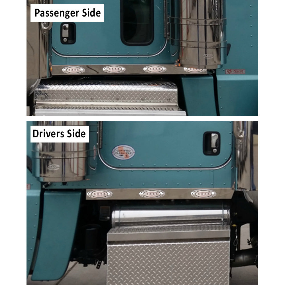 Peterbilt 389 Long Hood 3" Cab Panels LED Clear Lens 2012+