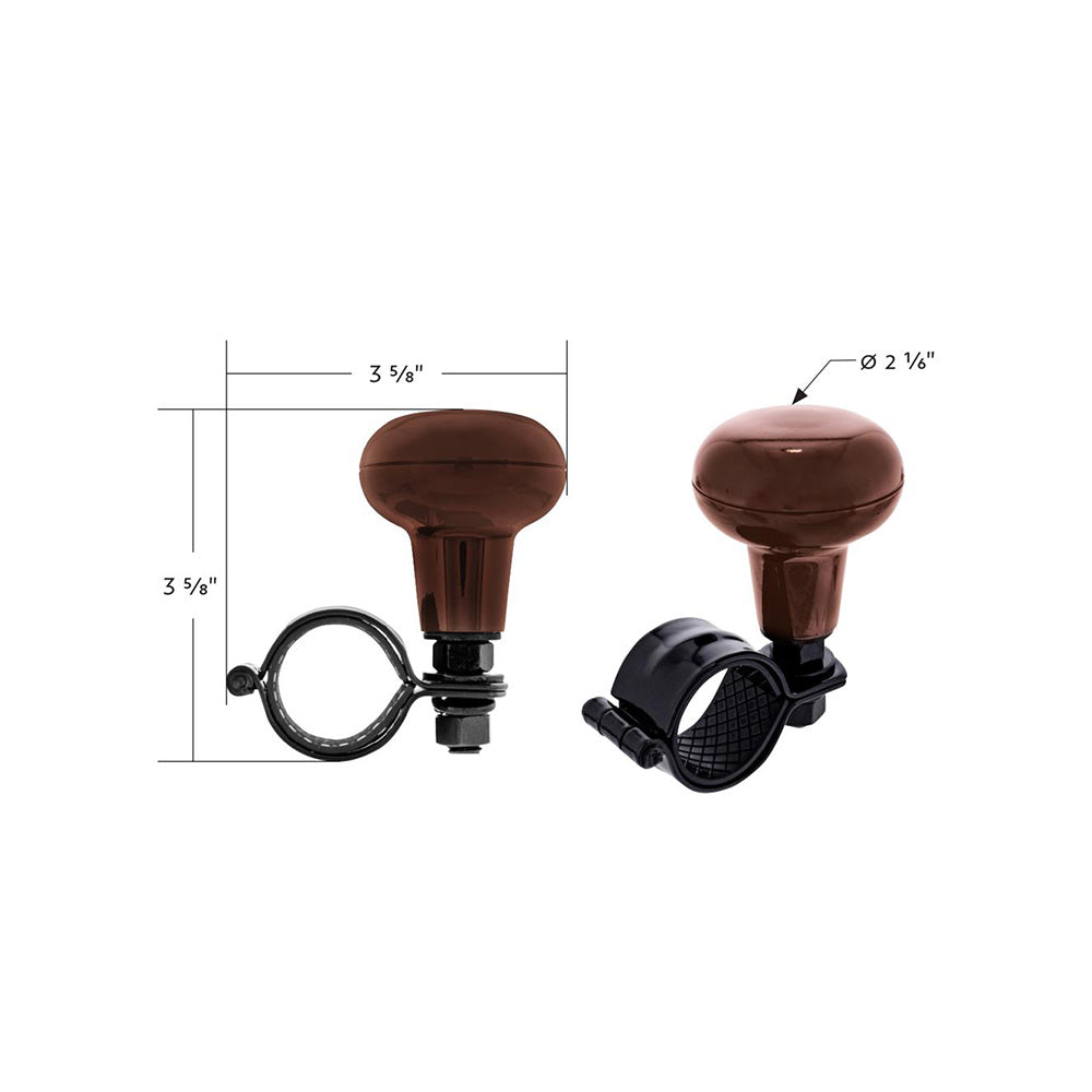 Dark Wood Steering Wheel Spinner