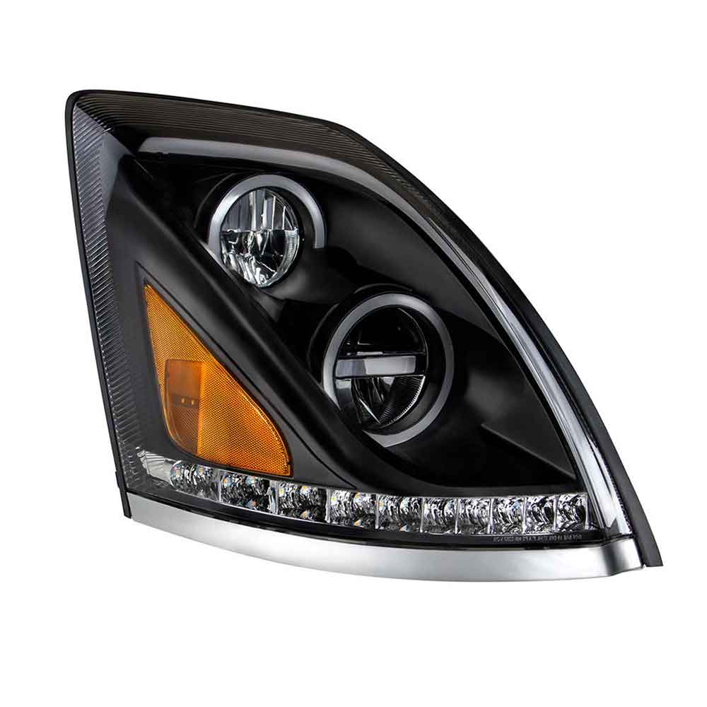 2013-2017 Volvo VN/VNL Black LED Headlight