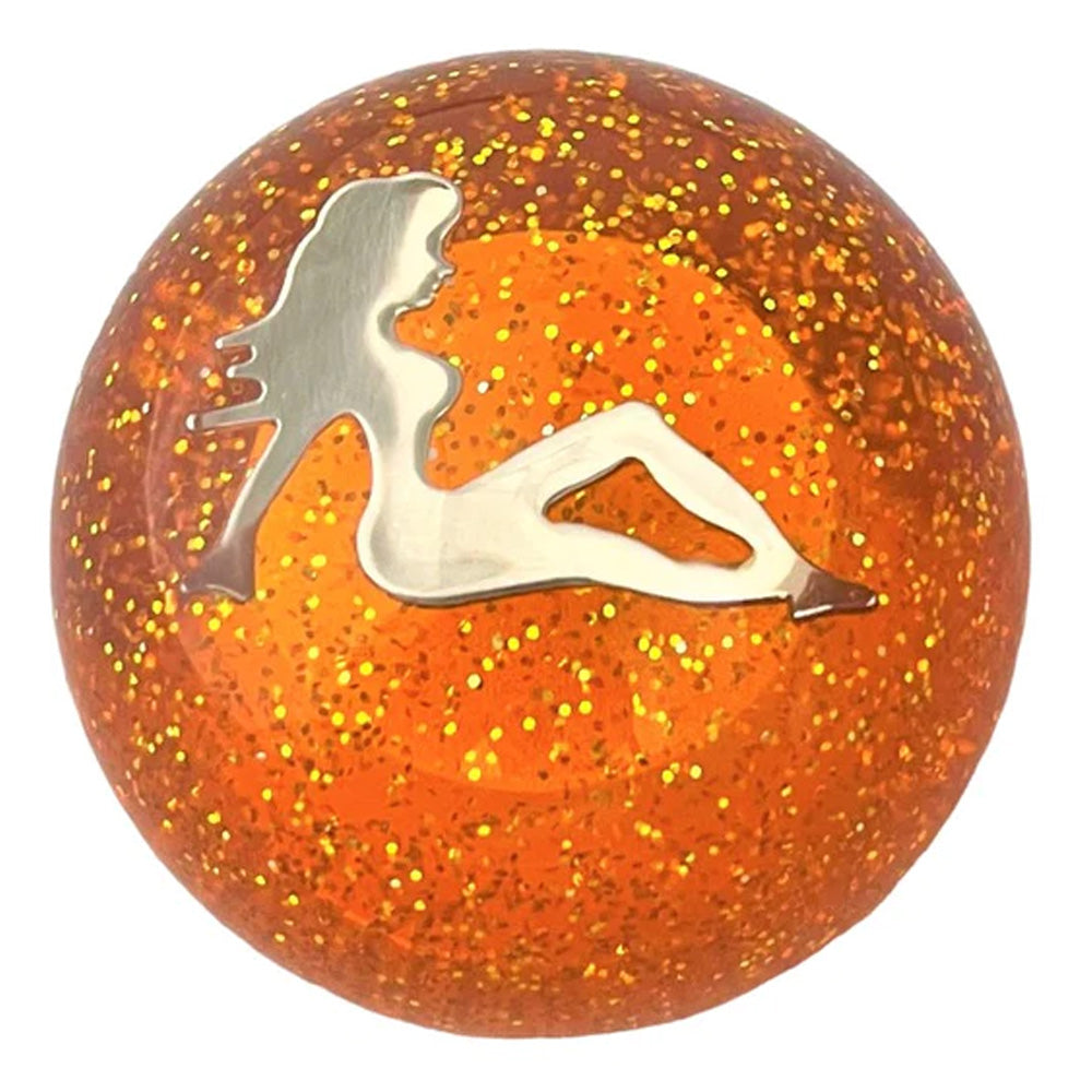 Chrome Lady Glitter Shifter Knob