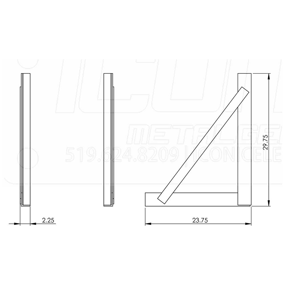 30" Aluminum L Brackets