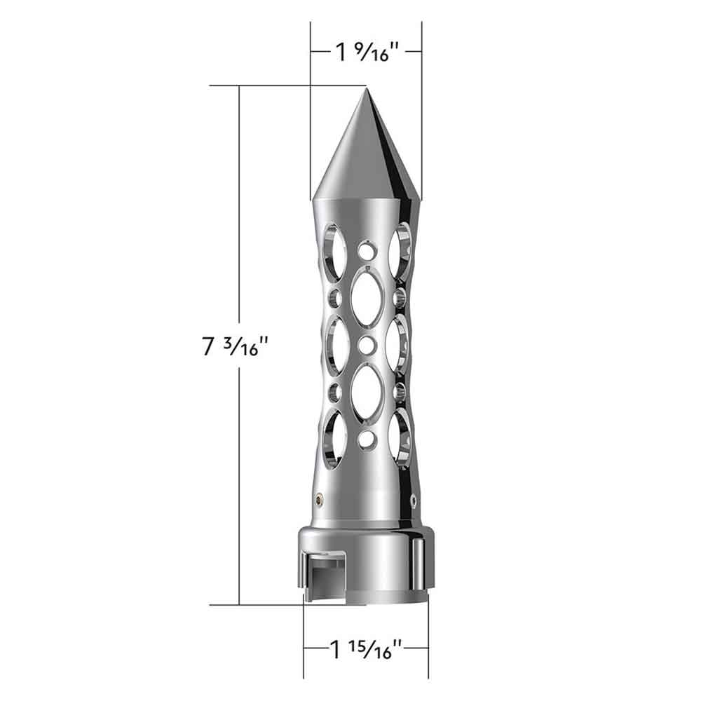 Chrome Daytona Spike 9/10 Gearshift Knob with LED