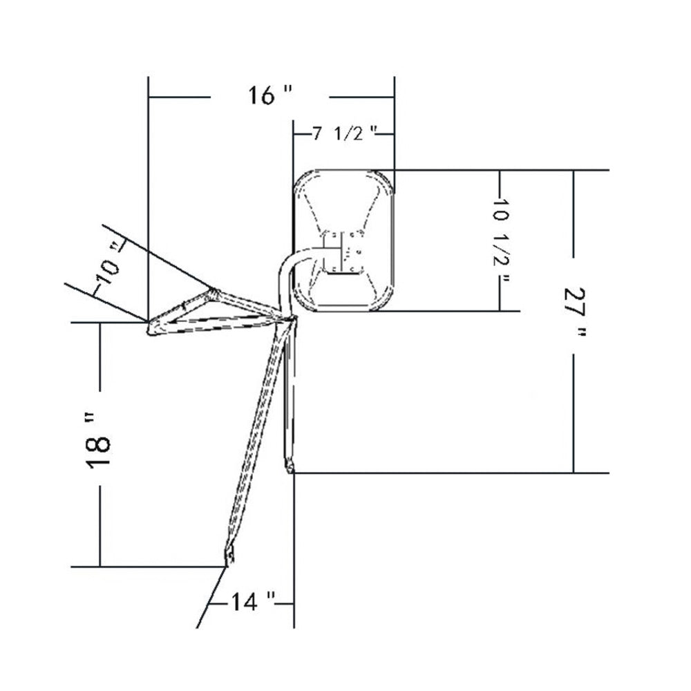 Stainless Steel Swing Away Mirror