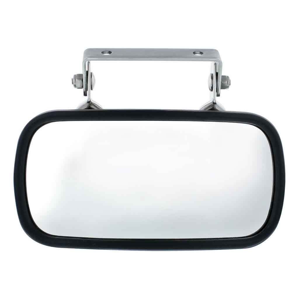 Rectangular Stainless Steel Over Door Convex Mirror