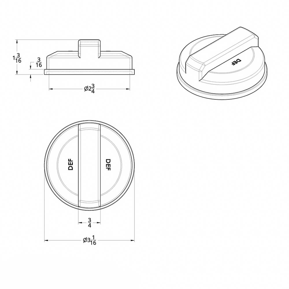 Peterbilt, Kenworth Chrome DEF Cap Cover