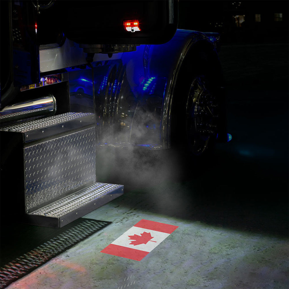Kenworth, Peterbilt Canada Flag Projector LED Door Light