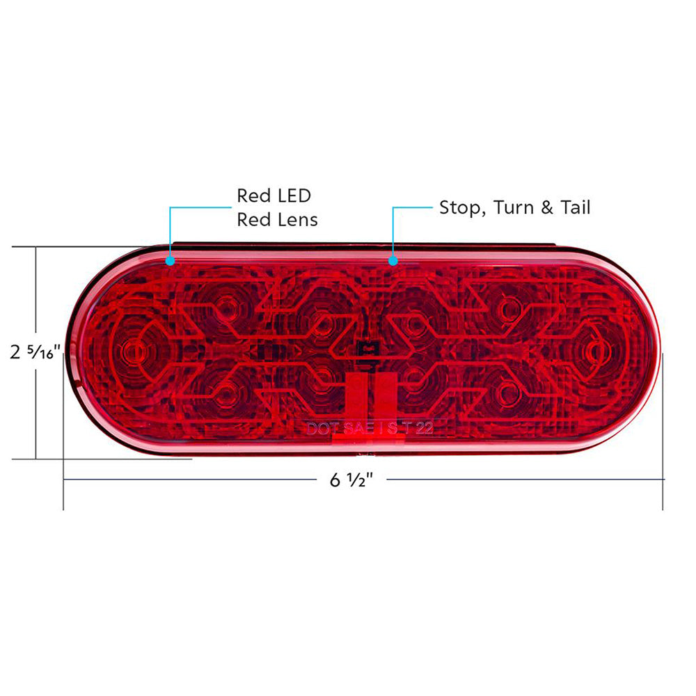 10 LED 6" Dual Function Oval Light with Heated Lens