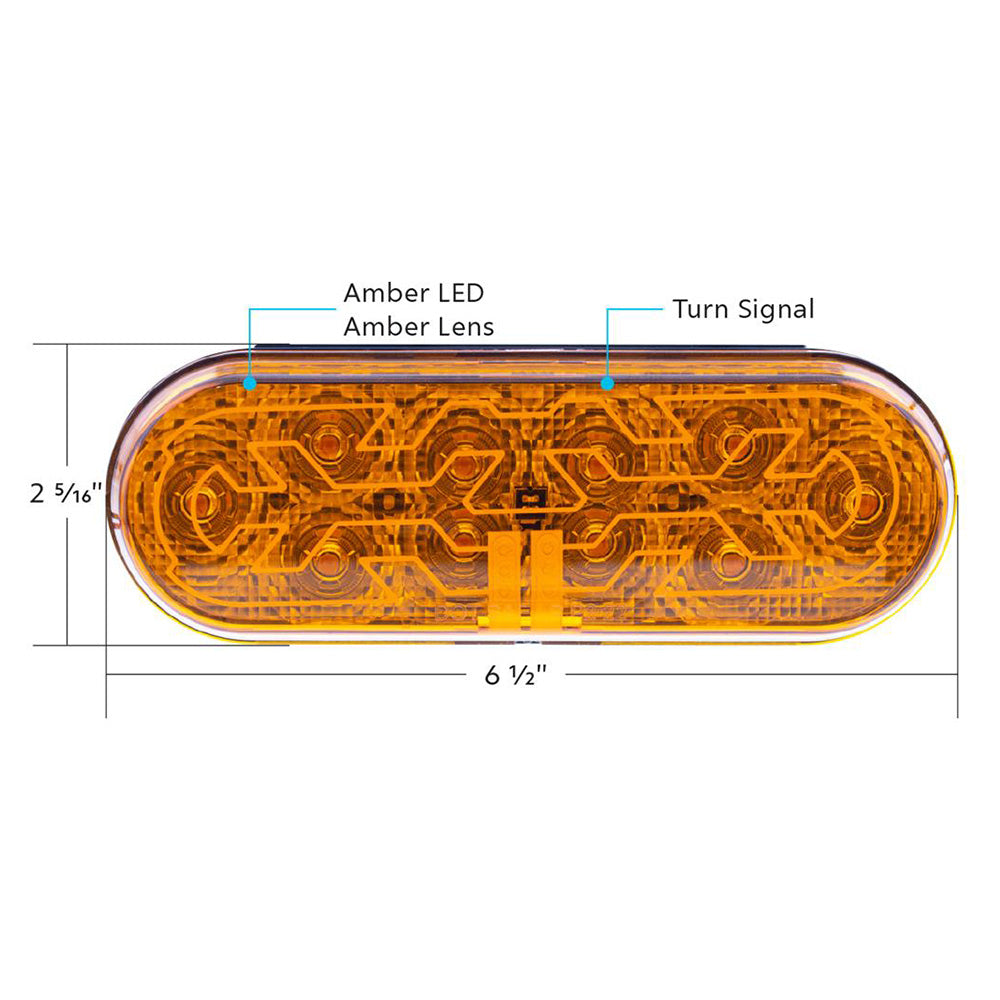 10 LED 6" Dual Function Oval Light with Heated Lens