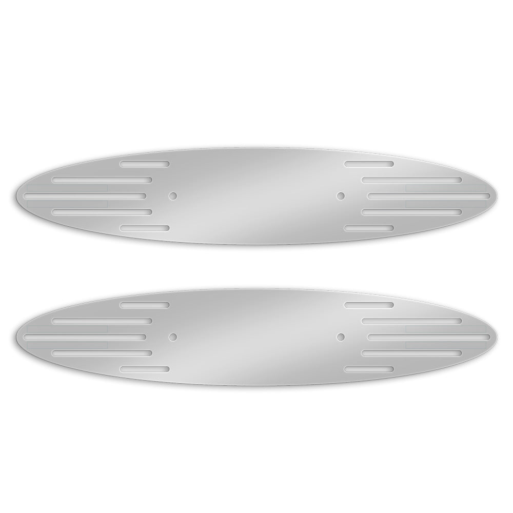 Stainless Steel Peterbilt Eclipse with Slot Cut Outs Emblem Accent