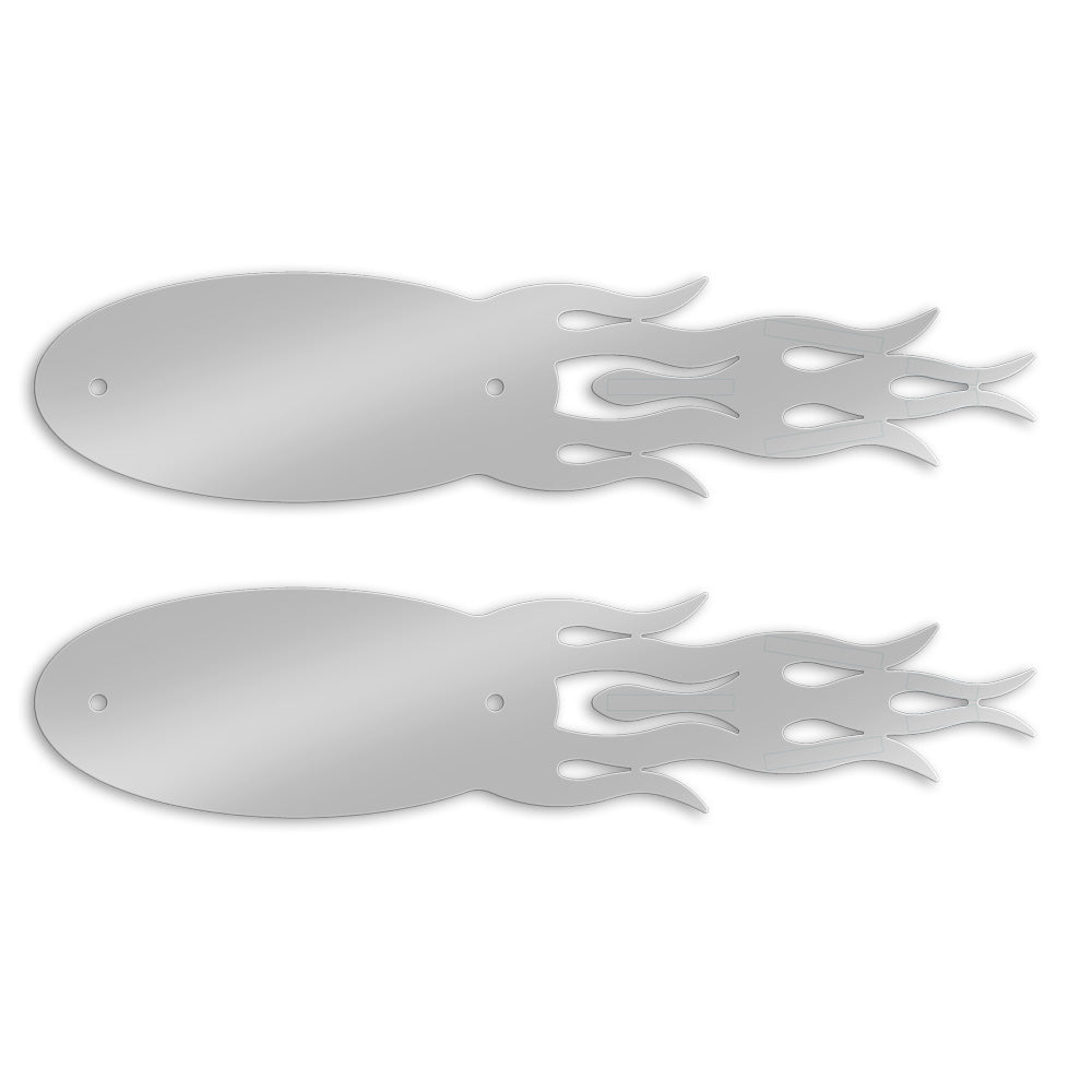 Stainless Steel Peterbilt Single Side Flaming Emblem Accent
