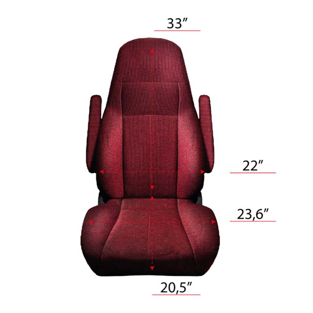 Freightliner Cascadia 33" High Back USA Flag Design Faux Leather Seat Covers