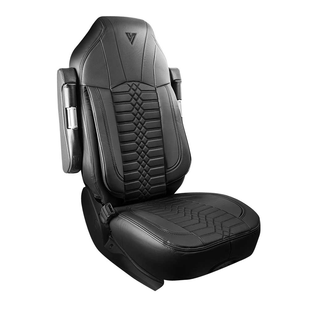 Kenworth T680, T880, W990 Black Faux Leather Seat Cover