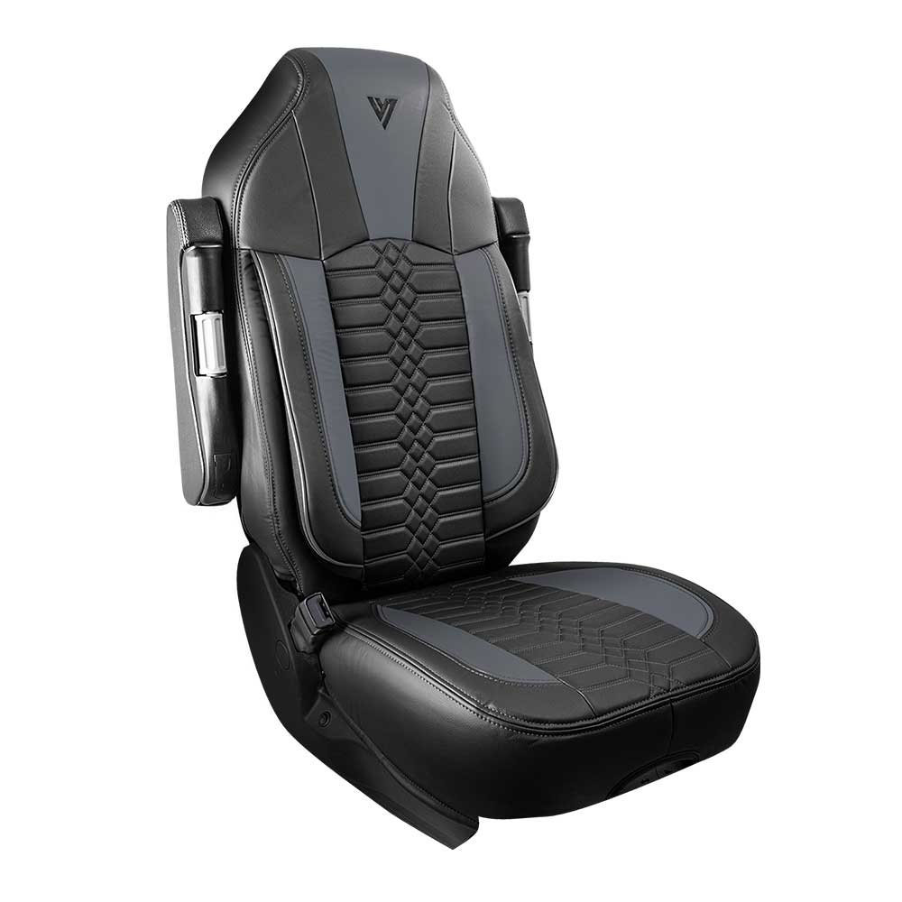 Kenworth T680, T880, W990 Black Faux Leather Seat Cover