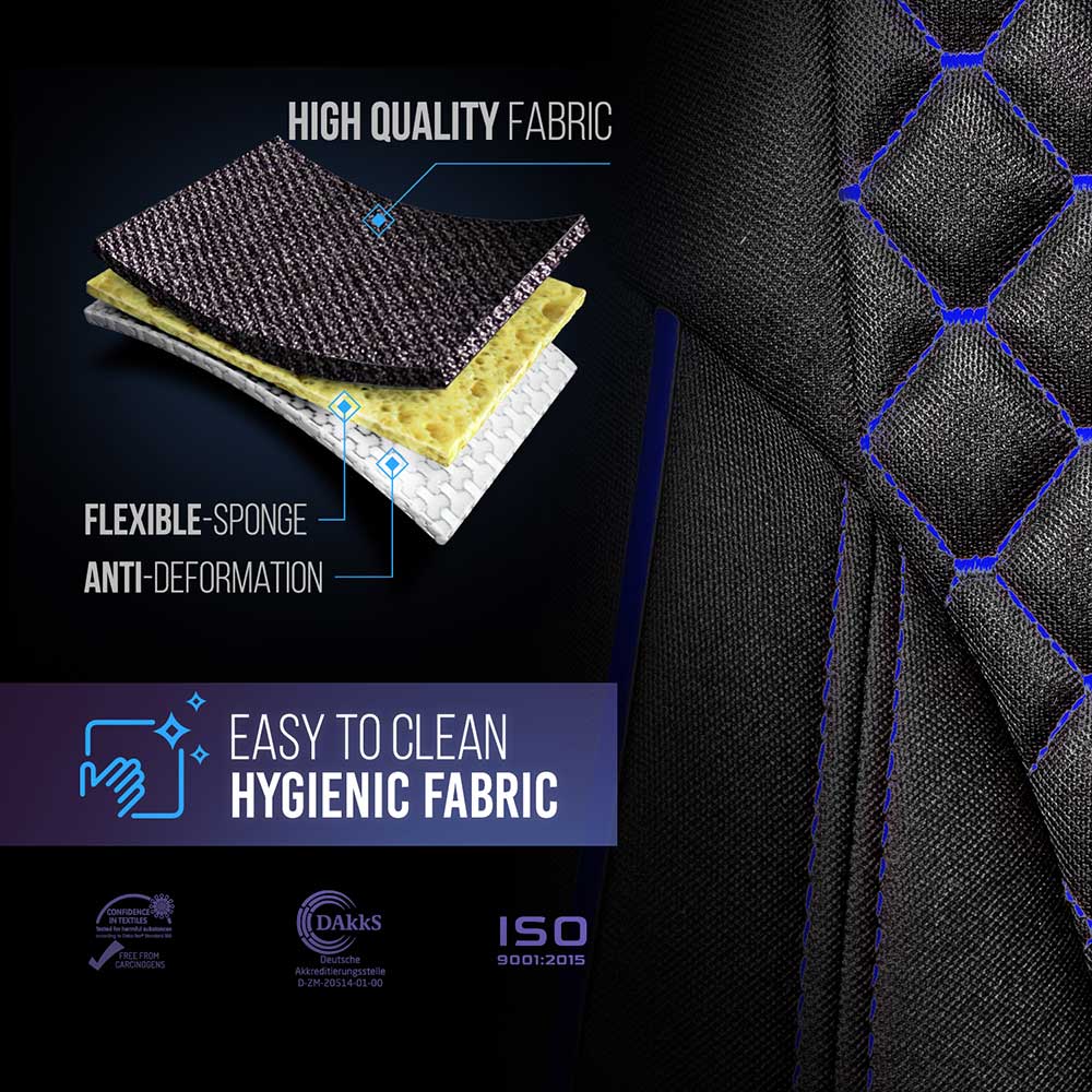 Peterbilt 567, 579 Black Cloth Seat Cover