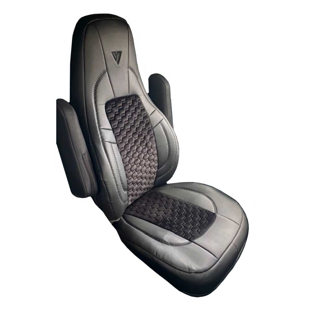 Volvo VNL, VNR 2019+ Leather and Cloth Seat Cover