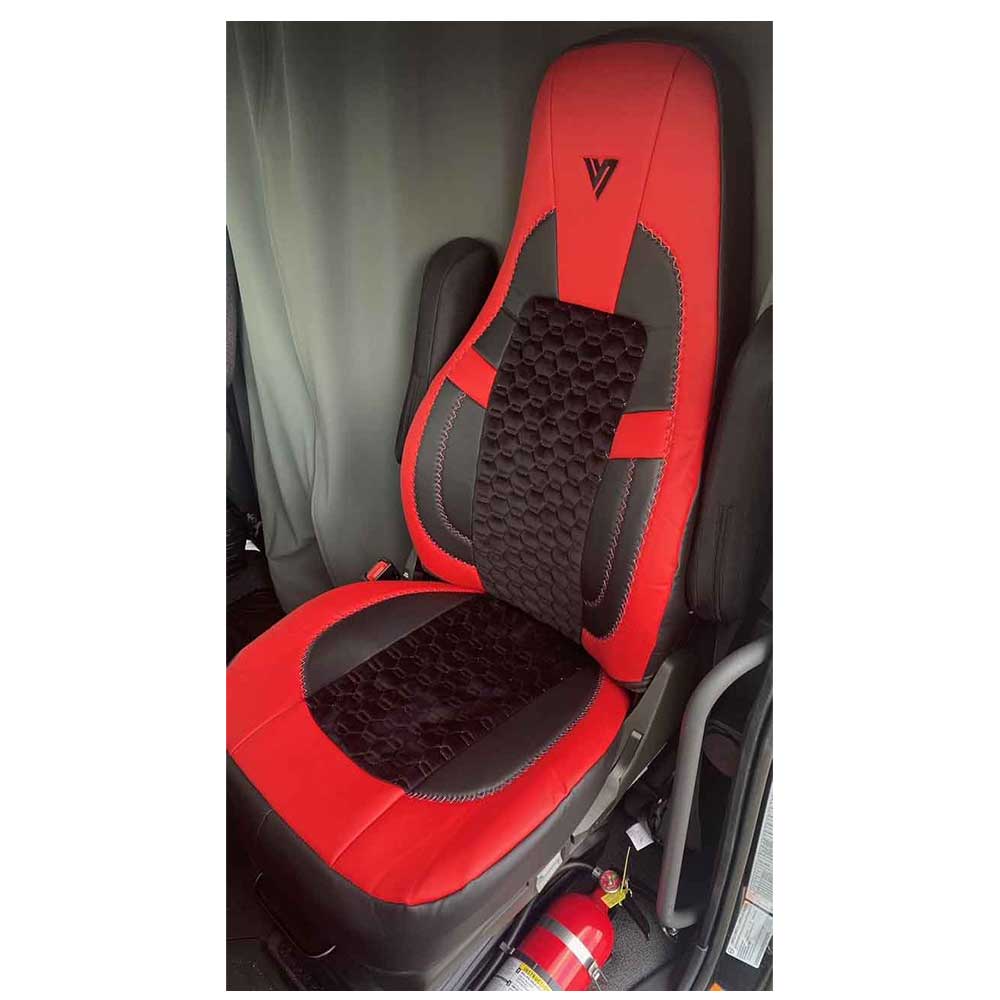 Volvo VNL, VNR 2019+ Leather and Cloth Seat Cover