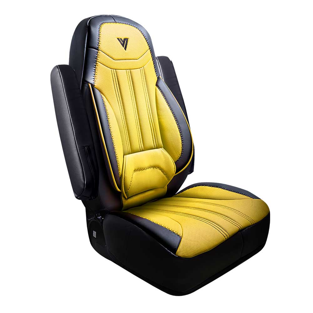 Volvo VNL, VNR 2019+ Black Faux Leather Seat Cover