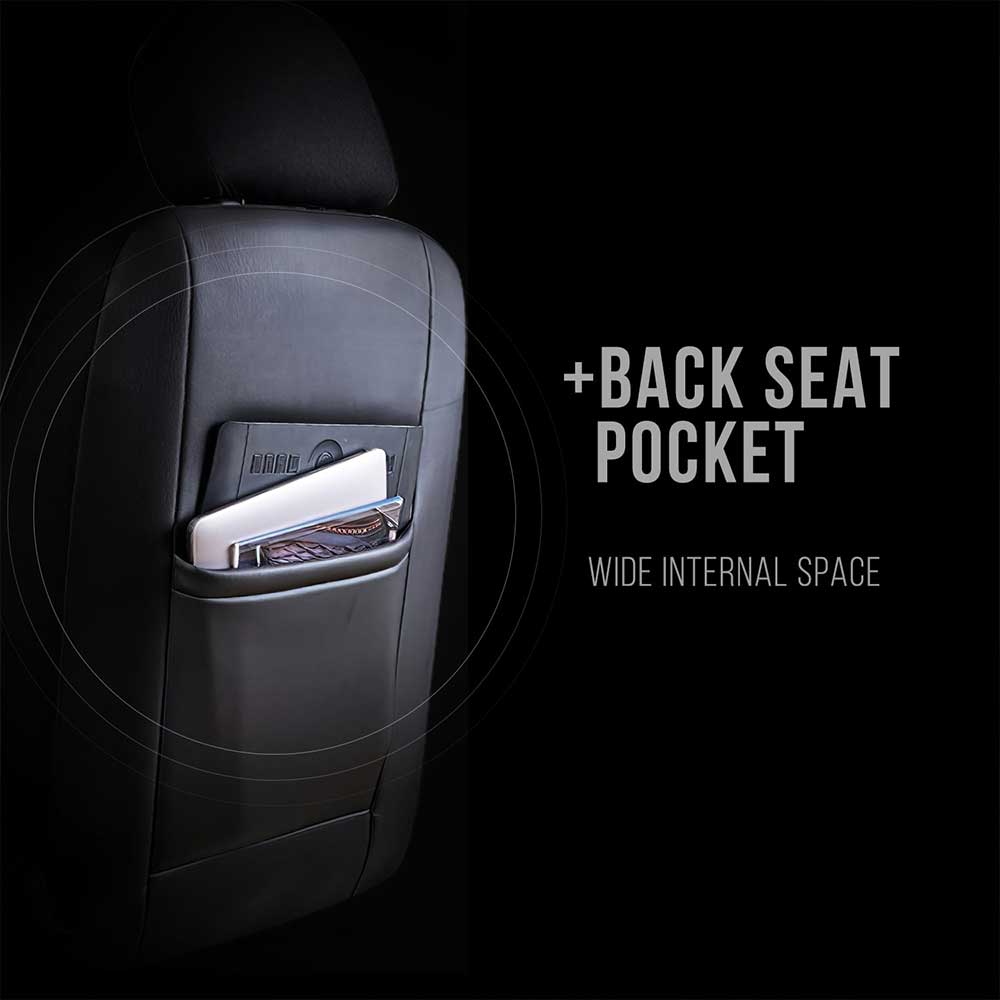 Volvo VNL, VNR 2019+ Black Faux Leather Seat Cover