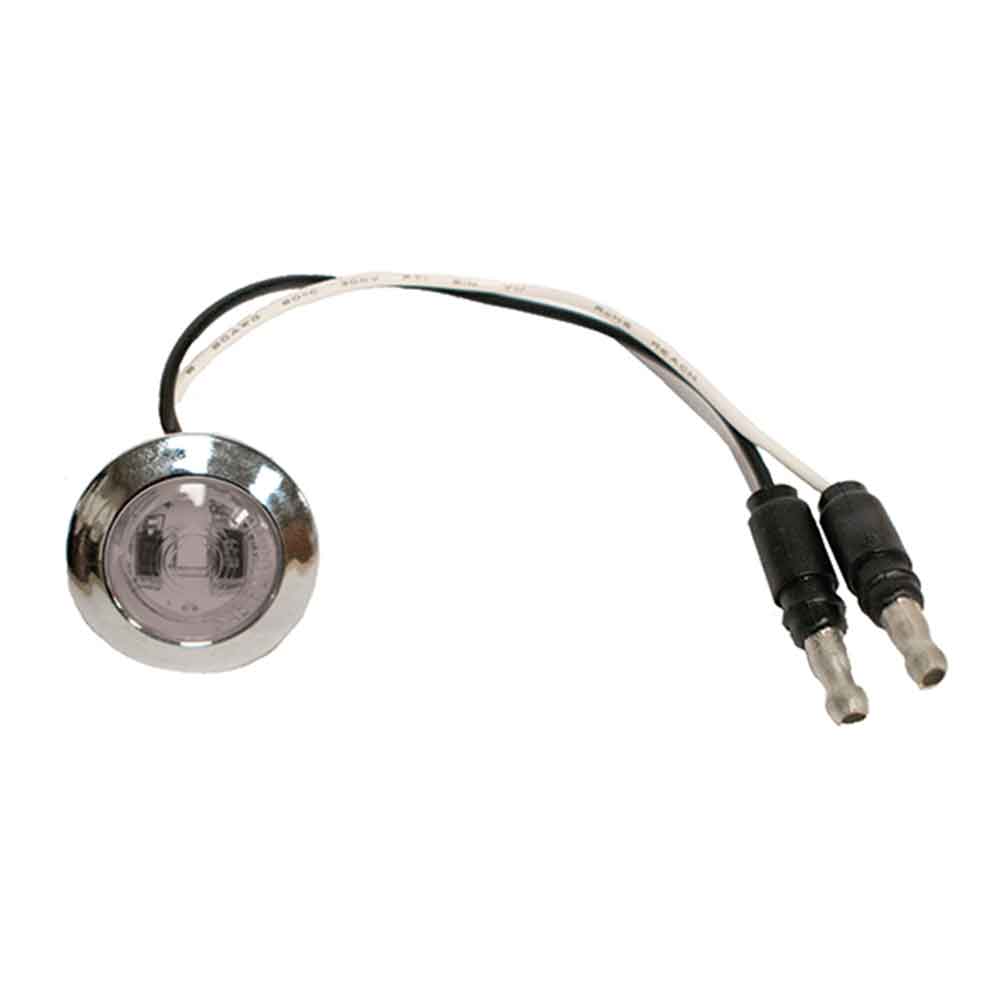 3/4" Round Amber LED with Clear Lens